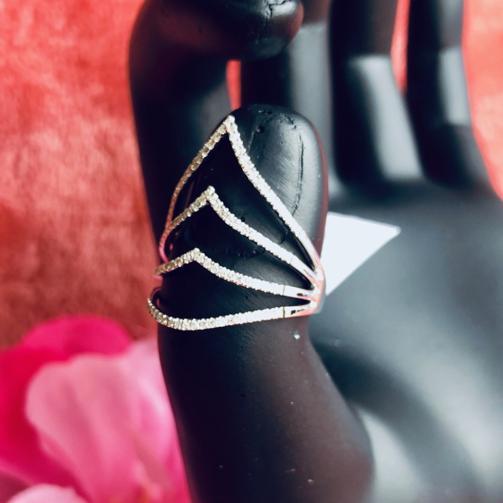 Genuine Diamond 14K WG Ring .35 cts - Picture 4 of 5